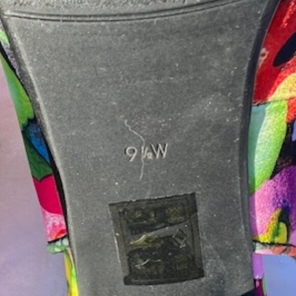 J Renee Floral Peep Toe Slingback Heels, 9.5 Wide - Picture 4 of 6